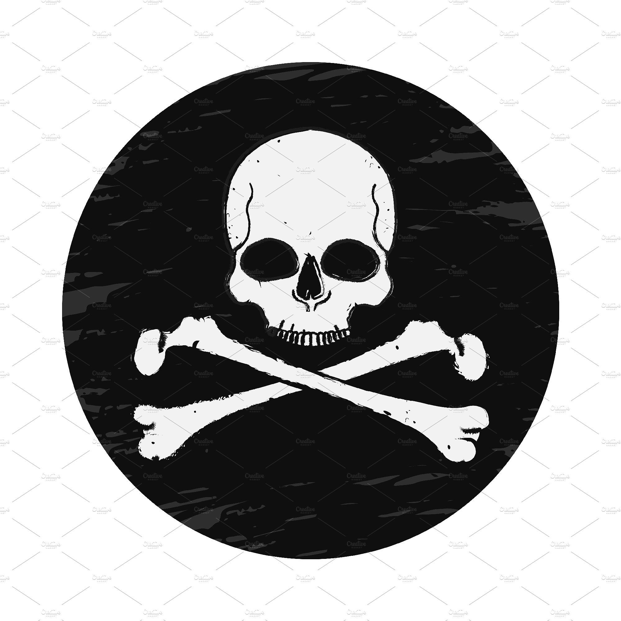 Skull And Crossbones Emblem Vector 2000x2000 Skull And Crossbones Emblem Vector
