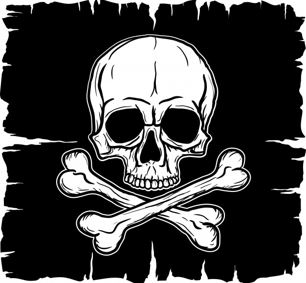 Skull And Crossbones Over Black Flag Vector Premium Download 626x578 Skull And Crossbones Over Black Flag Vector Premium Download