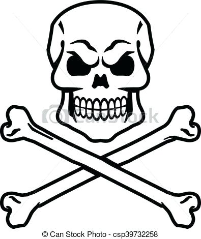 How To Draw Skull And Crossbones 395x470 How To Draw Skull And Crossbones