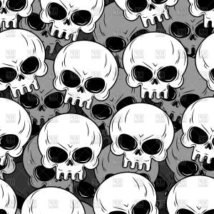 Scary Skull Background Seamless Pattern With Skeleton Head Vector 300x300 Scary Skull Background Seamless Pattern With Skeleton Head Vector