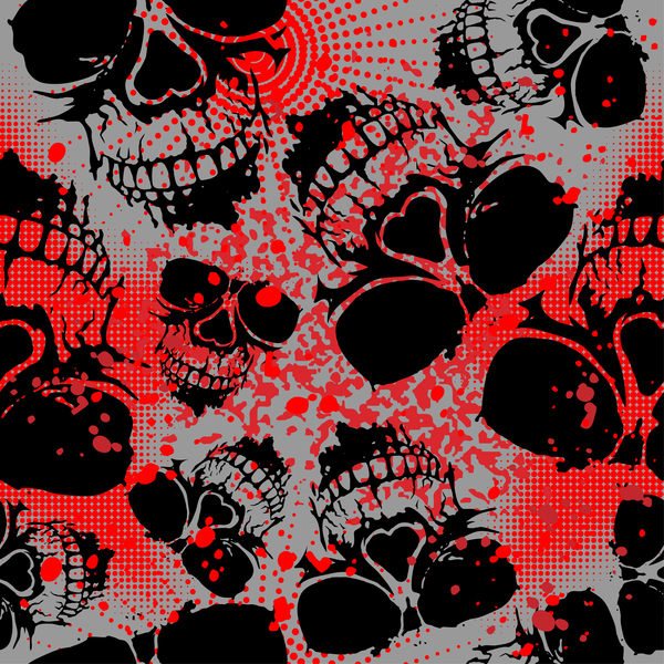 Skull Seamless Pattern With Red Background Vector Free Download 600x600 Skull Seamless Pattern With Red Background Vector Free Download