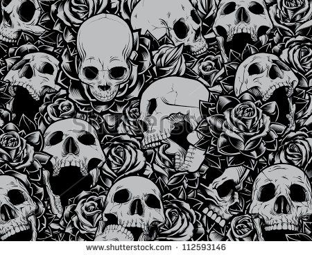 Vector Skulls And Roses Collage Background Vector Illustration 450x368 Vector Skulls And Roses Collage Background Vector Illustration