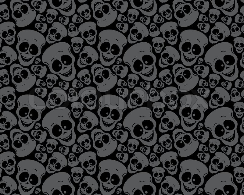 Wallpaper Pattern Funny Skulls Stock Vector Colourbox 800x640 Wallpaper Pattern Funny Skulls Stock Vector Colourbox