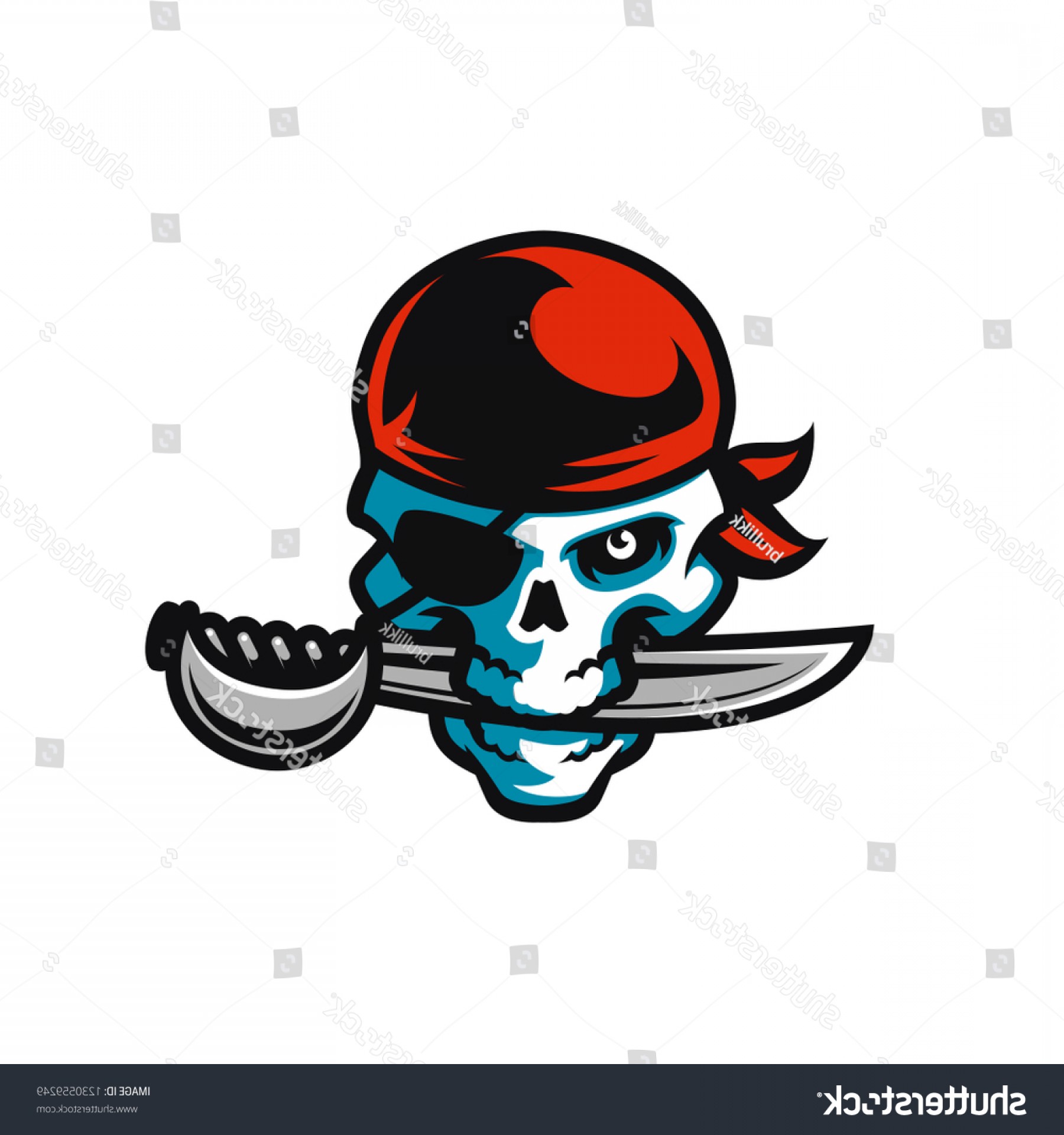 Modern Vector Pirate Skull Bandana Sable Catchsplace 1800x1920 Modern Vector Pirate Skull Bandana Sable Catchsplace