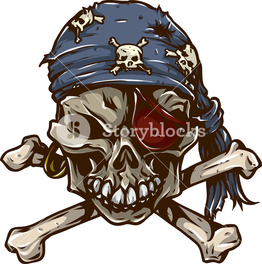 Skull Vector Element Pirate Bandana Royalty Free Stock Image 989x1000 Skull Vector Element Pirate Bandana Royalty Free Stock Image