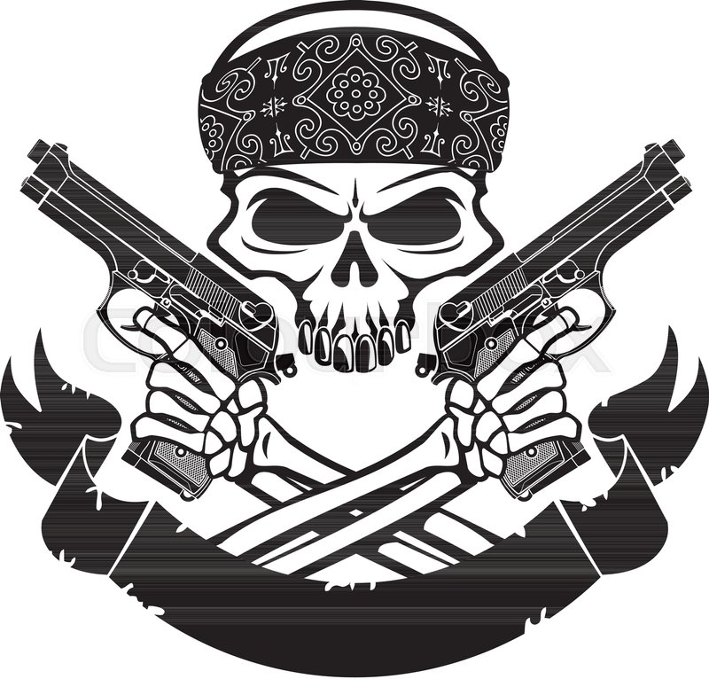 Skull Bandana Vector At Vectorified.com 