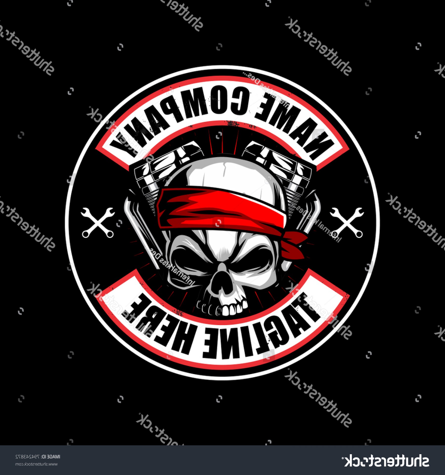 1800x1920 Skull Biker Vtwin Engine Vector Logo Catchsplace