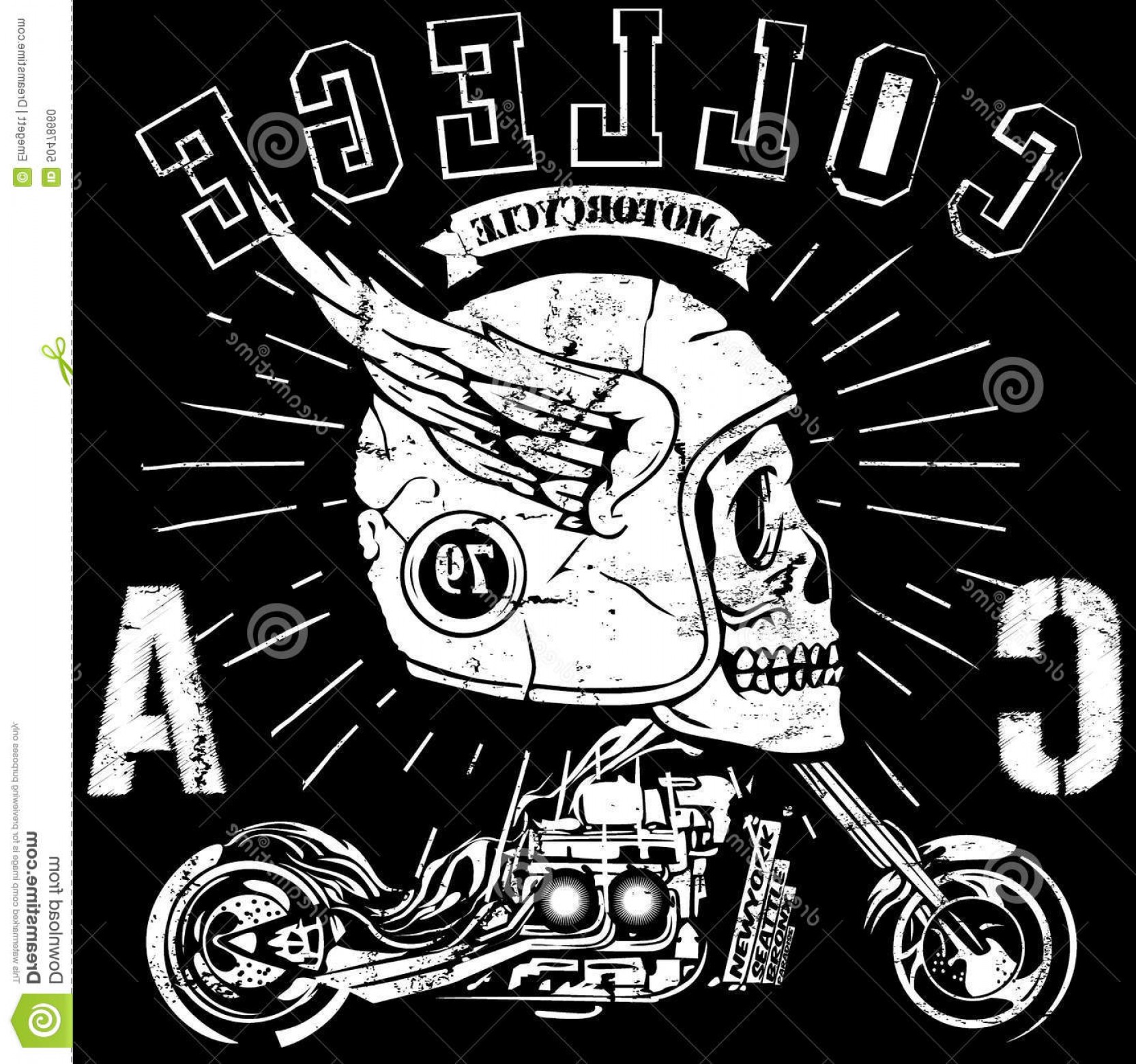 1665x1560 Vintage Skull Bike Vectors Lamaison