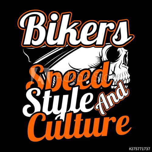 500x500 Skull Bikers Speed,style And Culture Vector Hand Drawing,shirt