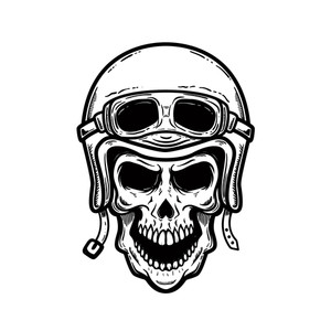 Skull Biker Vector at Vectorified.com | Collection of Skull Biker ...