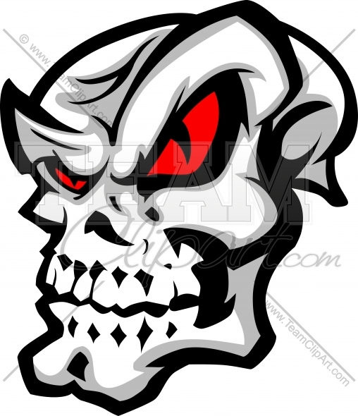 Skull Cartoon With Red Eyes Vector Clipart Image 508x590 Skull Cartoon With Red Eyes Vector Clipart Image