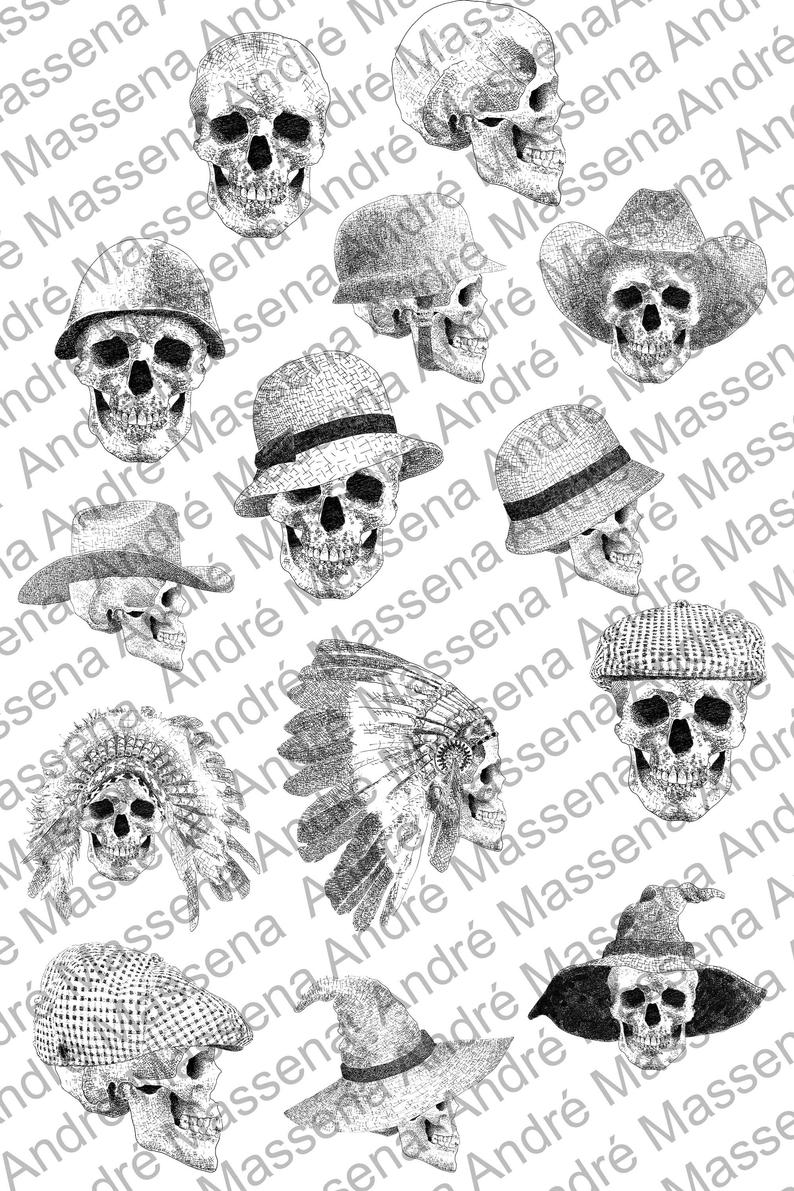 Skull Clipart Halloween Vector Clipart Digital Askulls Bones Etsy 794x1191 Skull Clipart Halloween Vector Clipart Digital Askulls Bones Etsy