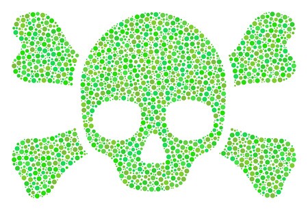 Skull Crossbones Mosaic Of Circle Dots In Different Sizes 450x307 Skull Crossbones Mosaic Of Circle Dots In Different Sizes