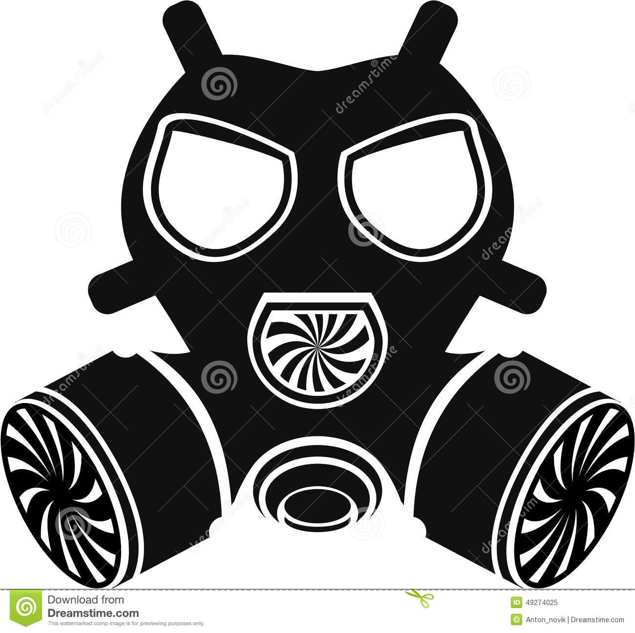 ww1 gas mask clipart