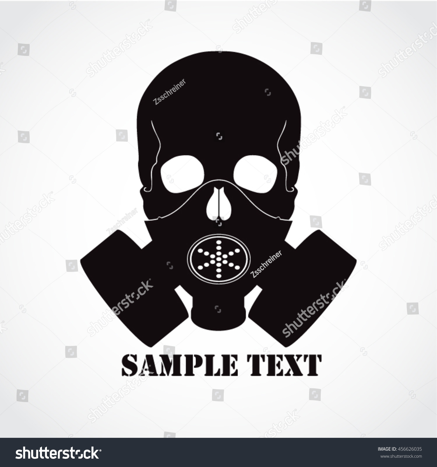 Skull Gas Mask Silhouette 1500x1600 Skull Gas Mask Silhouette