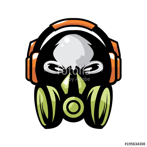 Skull Headphone And Gas Mask Vector Stock Image And Royalty Free 500x500 Skull Headphone And Gas Mask Vector Stock Image And Royalty Free