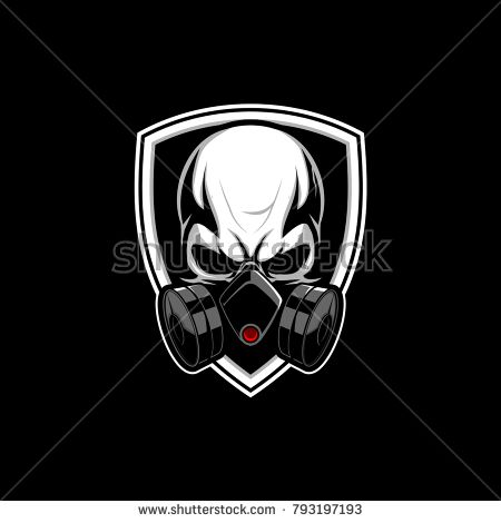 Gas Mask Skull With Shield Vector Shield Vector, Mascot 450x470 Gas Mask Skull With Shield Vector Shield Vector, Mascot
