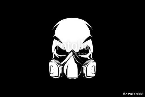 Gas Mask Painting Skull Head Vector Template Stock Image 500x334 Gas Mask Painting Skull Head Vector Template Stock Image