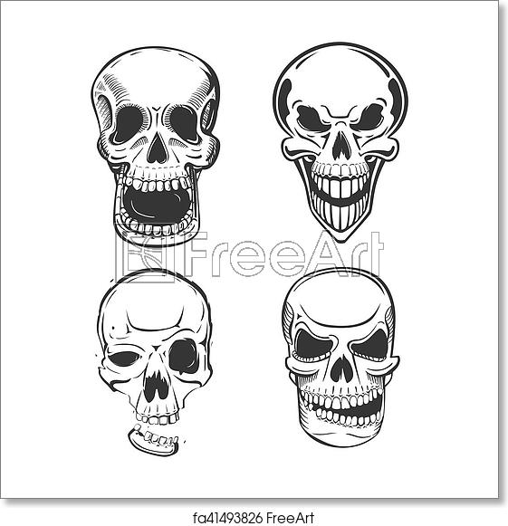 Free Art Print Of Skull Vector Tattoo Art In Sketch Style Skull 561x581 Free Art Print Of Skull Vector Tattoo Art In Sketch Style Skull