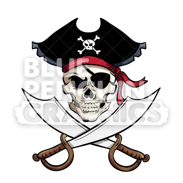 Pirate Skull Head Vector Cartoon Clipart Illustration Blue 700x700 Pirate Skull Head Vector Cartoon Clipart Illustration Blue
