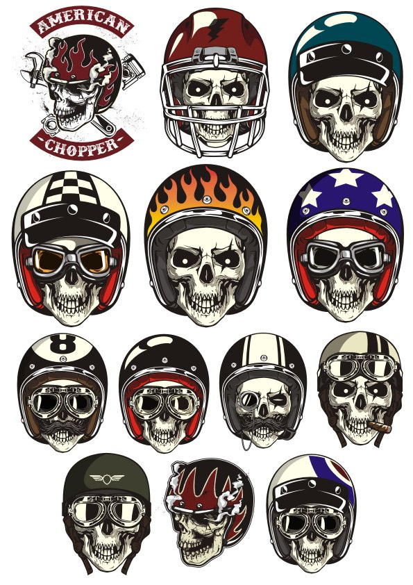 595x842 Skull In Helmet Vectors Free Vector Cdr Free Download Vector