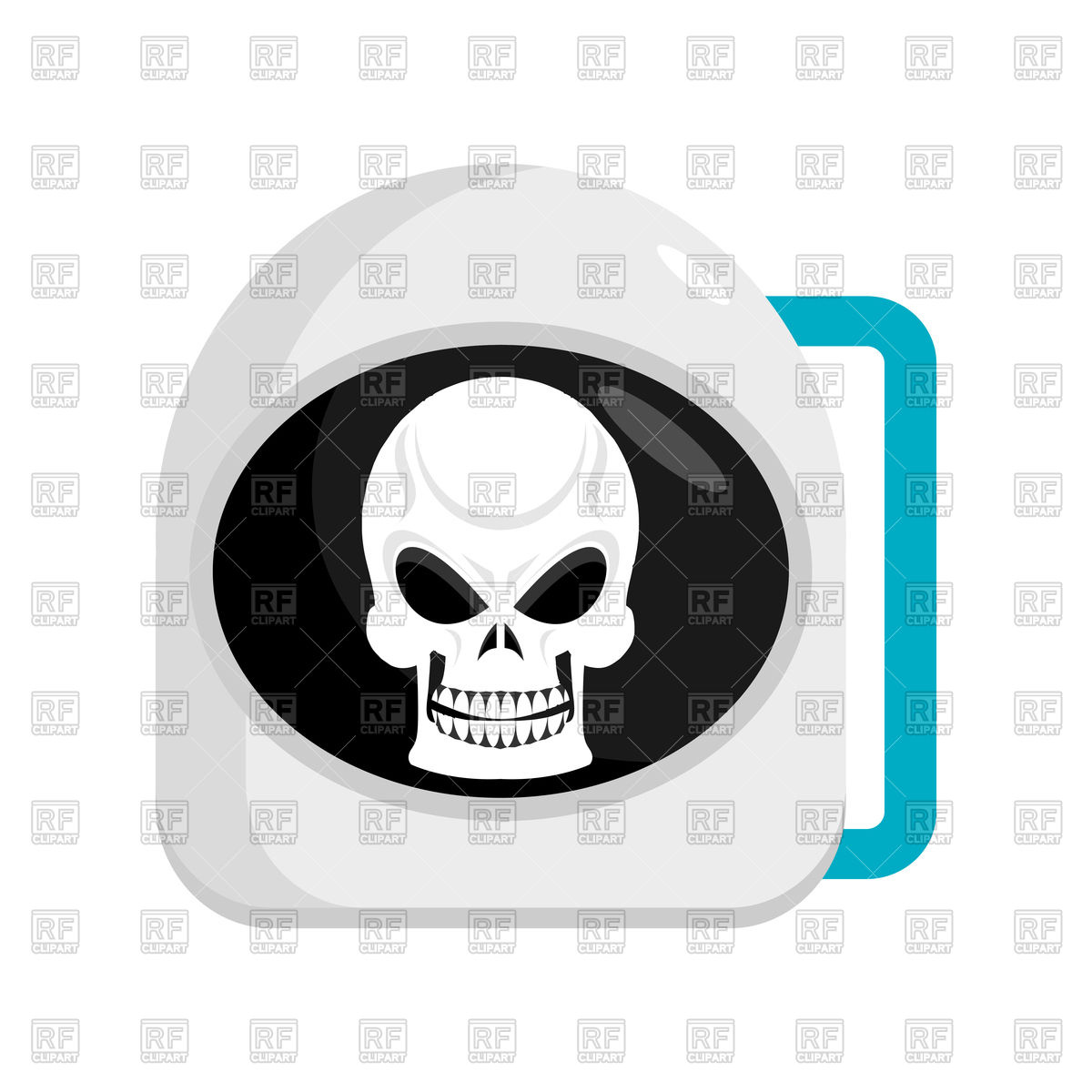 1200x1200 Skull In Astronaut Helmet Vector Image Of Conceptual Popaukropa