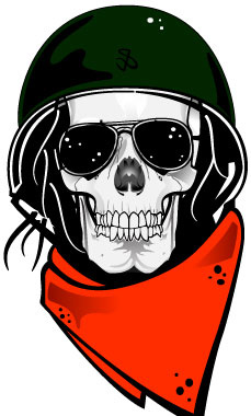 229x380 Skull With Military Helmet Vector Free Vector In Adobe Illustrator