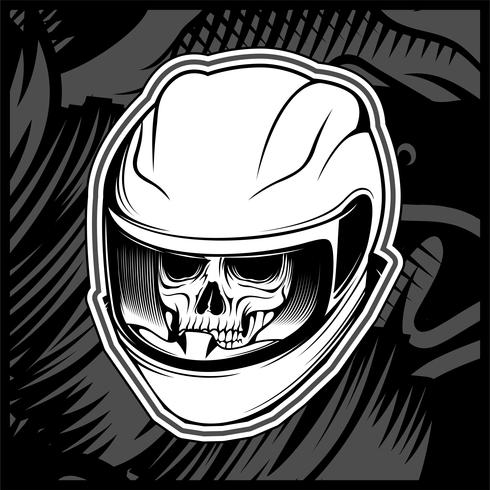 490x490 Skull Helmet Hand Drawing Vector