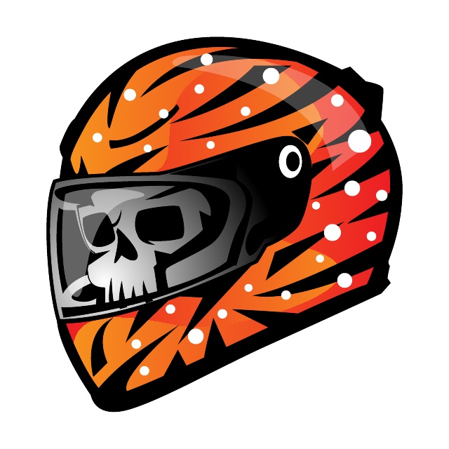 640x640 Skull In Racing Helmet Vector Free Vectors Ui Download
