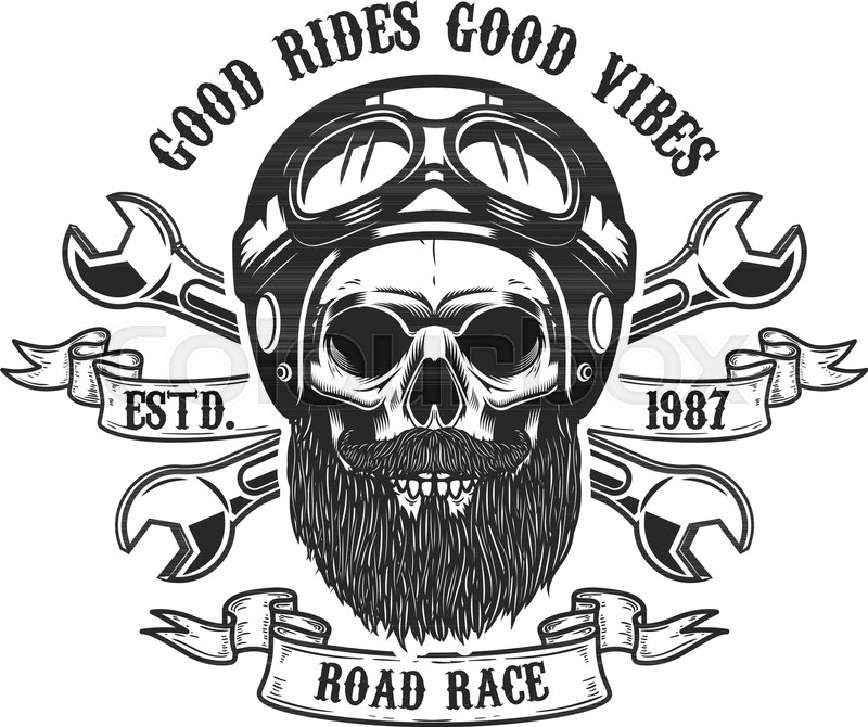 800x670 Racer Skull In Helmet Design Element Stock Vector Colourbox