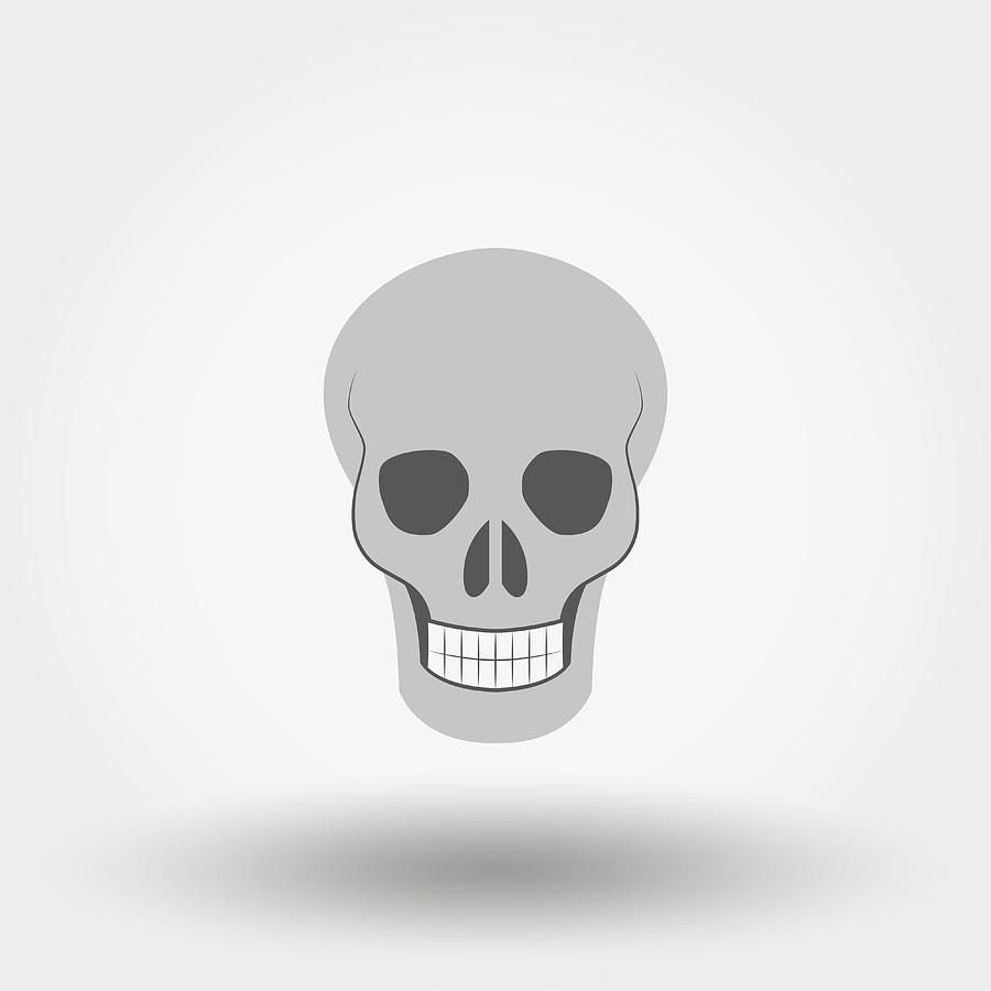 900x900 Skull Icon Vector Flat