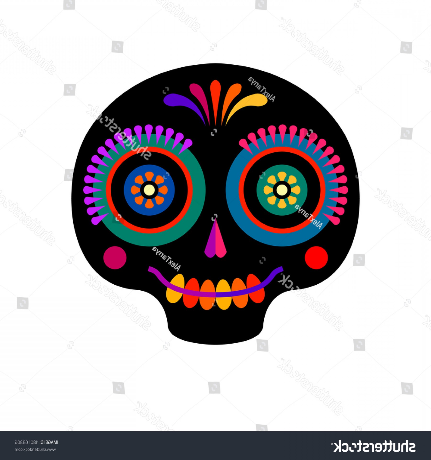 1800x1920 Black Sugar Skull Icon Vector Mexican Catchsplace