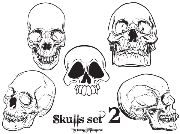 Free Vector Skulls Pack For Adobe Illustrator Download Free 600x447 Free Vector Skulls Pack For Adobe Illustrator Download Free