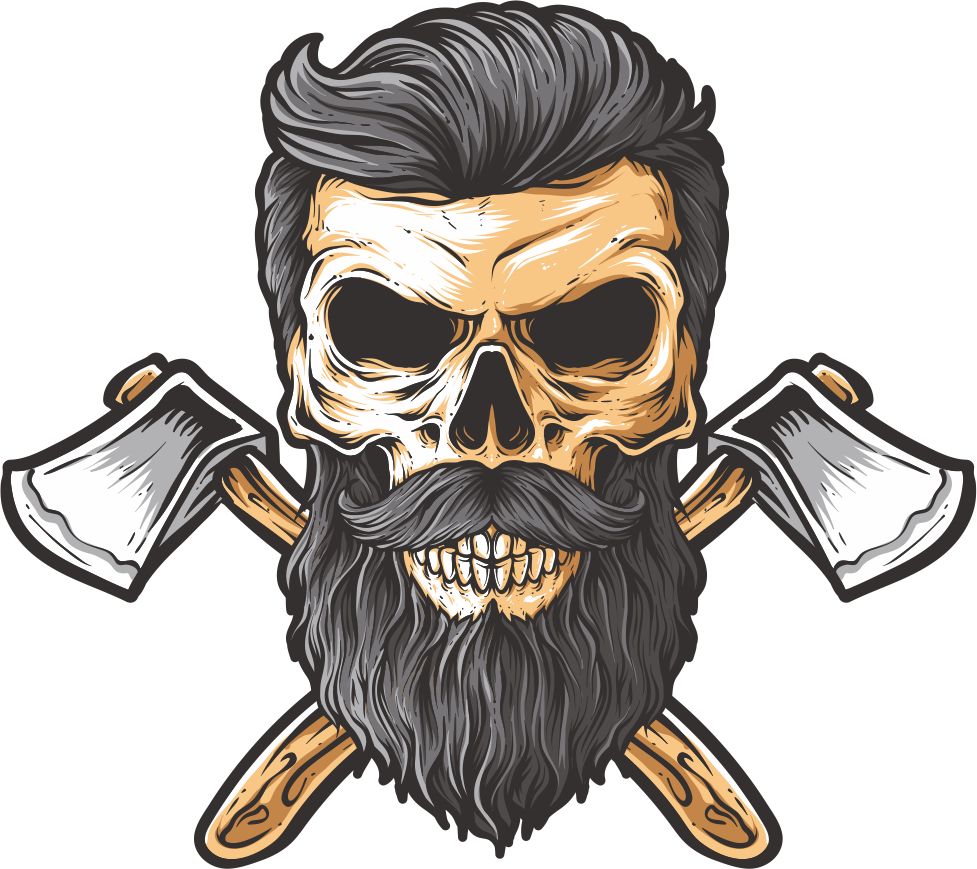 Bearded Skull Illustration On White Background Free Vector Cdr 977x869 Bearded Skull Illustration On White Background Free Vector Cdr