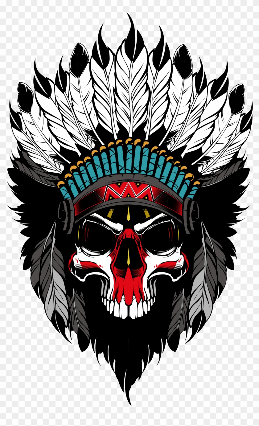 840x1382 Picture Library Download Aztec Vector Skull