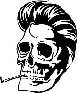 248x300 Somking Skull Logo Vector