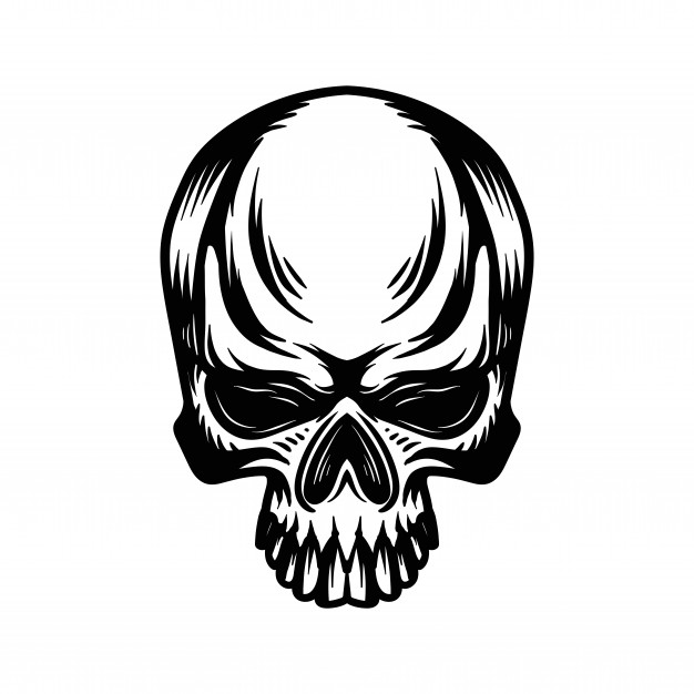 626x626 Skull Head Logo Vector Vector Premium Download