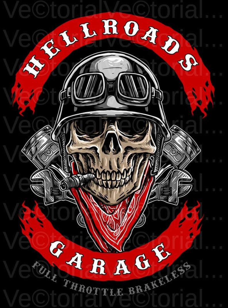 794x1071 Biker Skull Logo Vector Dxf Pdf Png Etsy