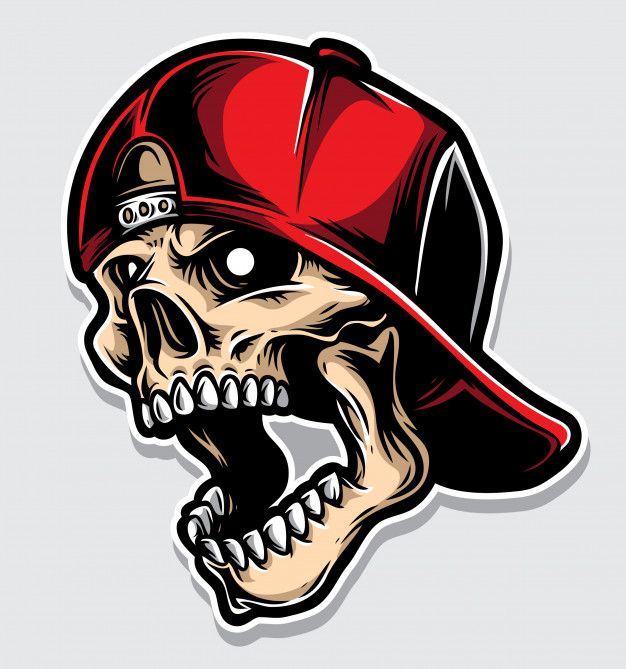 626x669 Hardcore Skull Logo Vector Premium Download