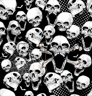 323x340 Image Skulls Pattern, Abstract Seamless Texture Vector