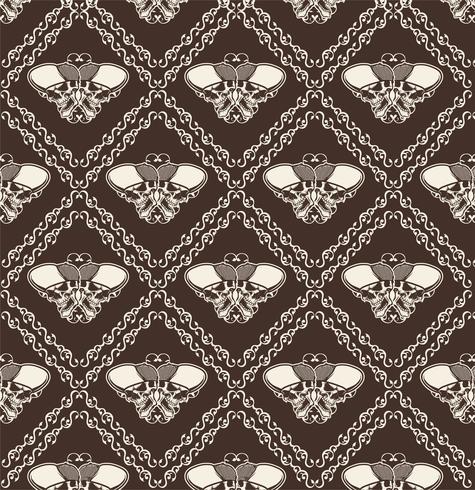 475x490 Ornamental Skull Seamless Pattern