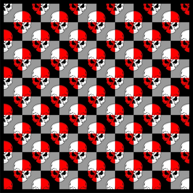 640x640 Pattern Skull Red White, Skulls, Patterns, Vectors Png And Vector
