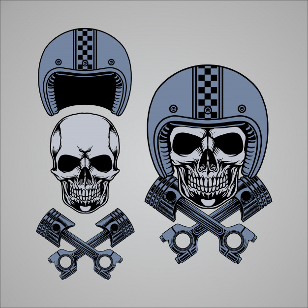 626x626 Skull Piston Vector Premium Download
