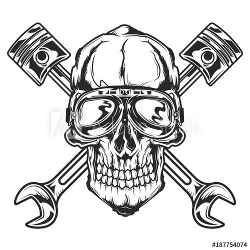 Skull Piston Vector at Vectorified.com | Collection of Skull Piston ...