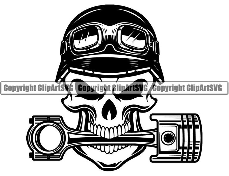 794x610 Mechanic Logo Skull Piston Helmet Engine Auto Car Part Etsy