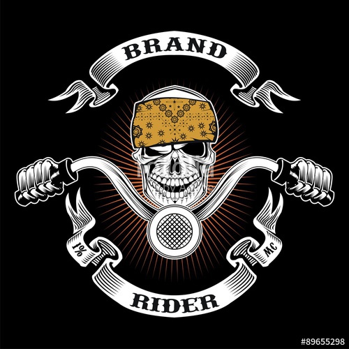 500x500 Skull Rider Motor Clubs Crest Stock Image And Royalty Free Vector