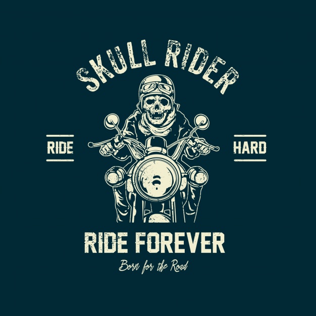 626x626 Skull Rider Background Vector Premium Download