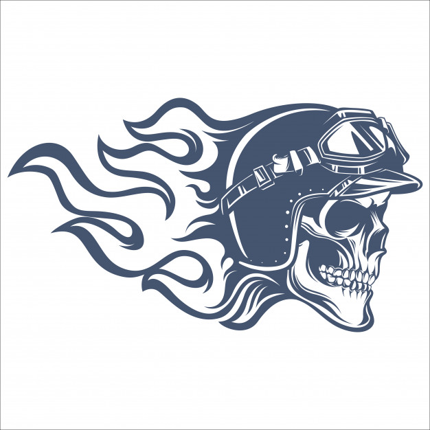 626x626 Skull Rider Logo Emblem Vector Premium Download