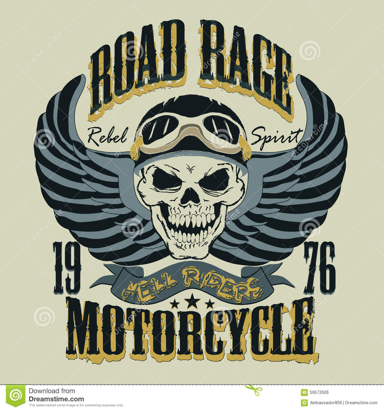 1300x1390 Skull Rider Logo Vector Logodesignfx