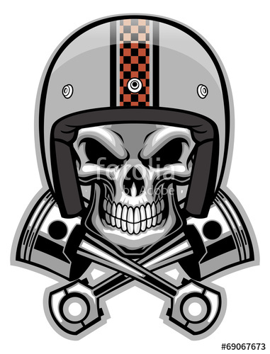 381x500 Skull And Crossed Piston Stock Image And Royalty Free Vector